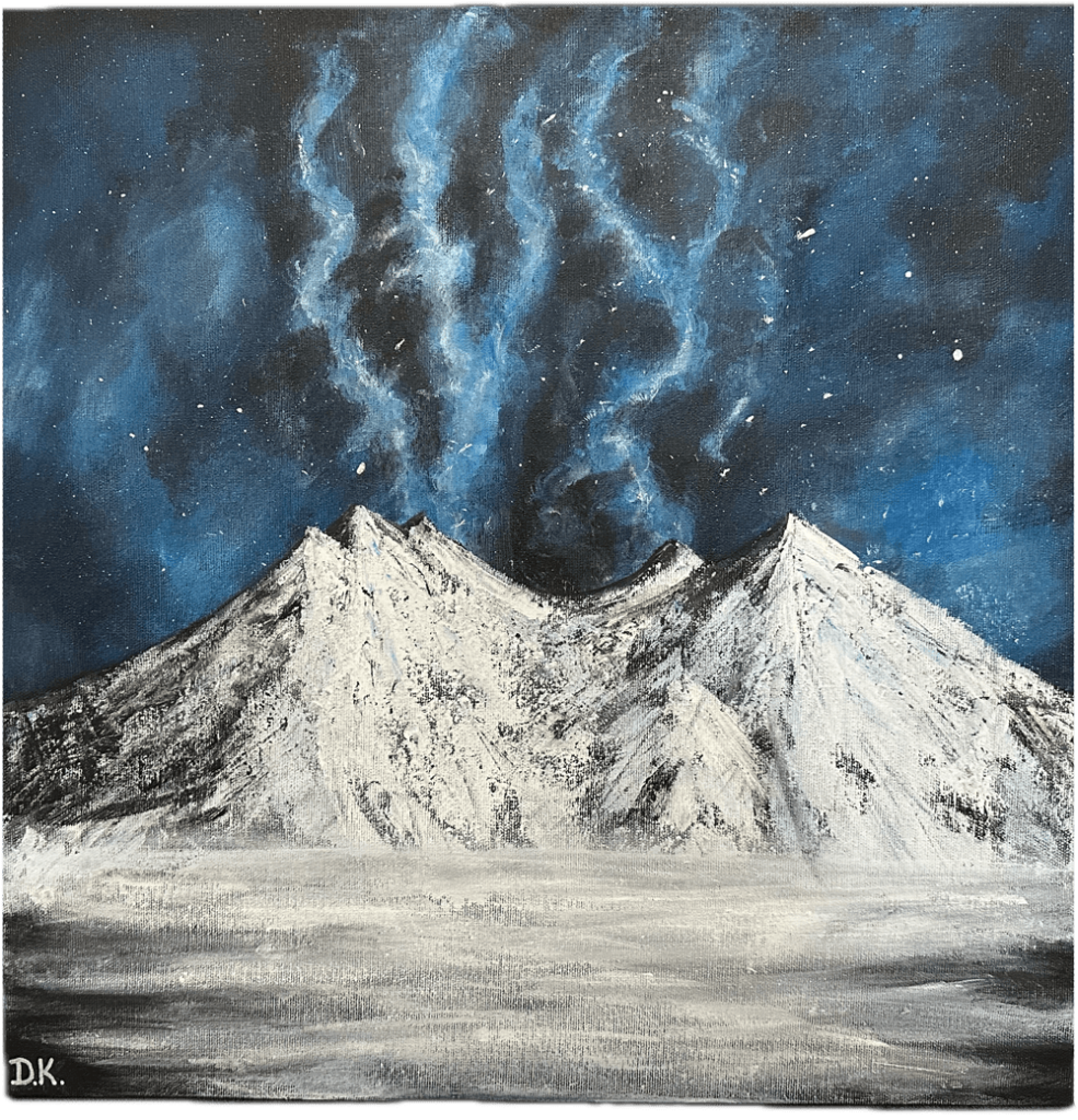 Dragana Krivokapic painting mountain montenegro crna gora